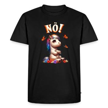 Drôle de cheval qui dit non ! pour les amoureux des chevaux - T-shirt Premium bio Homme - noir - Devant - Nico (187cm)