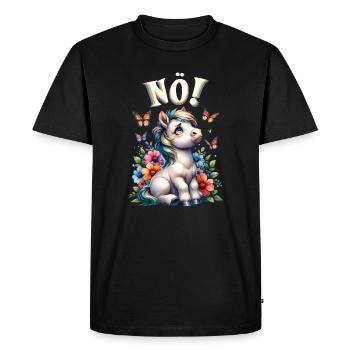 Drôle de cheval qui dit non ! pour les amoureux des chevaux - T-shirt Premium bio Homme - noir - Devant - Nico (187cm)