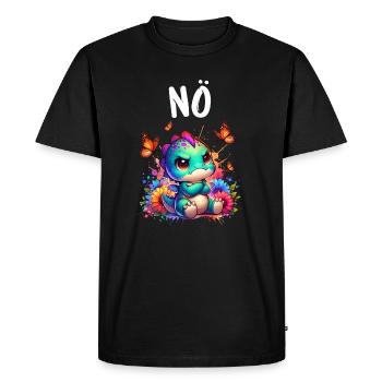 Dinosaur Saying Nope for Boys and Girls - Men's Premium Organic T-Shirt - black - Front - Nico (187cm)