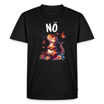 Dinosaur Dinos Saying Nope for Boys and Girls - Men's Premium Organic T-Shirt - black - Front - Nico (187cm)