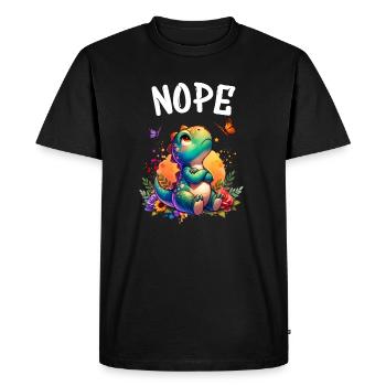 Dinosaur Saying Nope for Boys and Girls - Men's Premium Organic T-Shirt - black - Front - Nico (187cm)