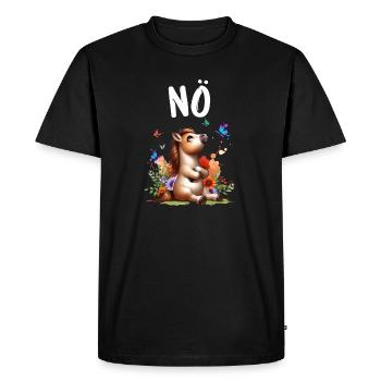 Cheval Drôle Dicton Non pour les amoureux des chevaux - T-shirt Premium bio Homme - noir - Devant - Nico (187cm)