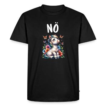 Cheval Drôle Dicton Non pour les amoureux des chevaux - T-shirt Premium bio Homme - noir - Devant - Nico (187cm)
