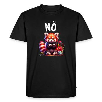 Panda roux Drôle de dicton Nope Renard de Feu - T-shirt Premium bio Homme - noir - Devant - Nico (187cm)