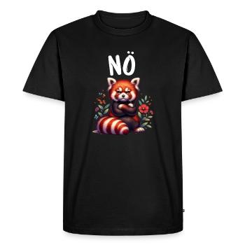 Panda roux Drôle de dicton Nope Renard de Feu - T-shirt Premium bio Homme - noir - Devant - Nico (187cm)