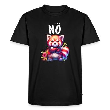 Panda roux Drôle de dicton Nope Renard de Feu - T-shirt Premium bio Homme - noir - Devant - Nico (187cm)