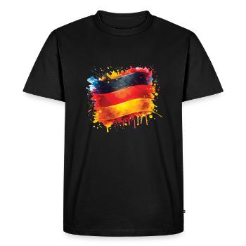 Drapeau Allemagne Drapeau pour les fans de sport - T-shirt Premium bio Homme - noir - Devant - Nico (187cm)