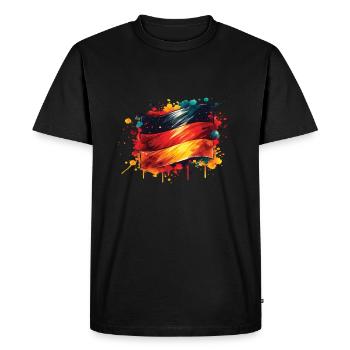 Drapeau Allemagne Drapeau pour les fans de sport - T-shirt Premium bio Homme - noir - Devant - Nico (187cm)