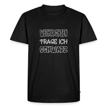 Noël je porte du noir en disant couleur noire - T-shirt Premium bio Homme - noir - Devant - Nico (187cm)