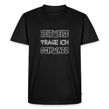 Parfois, je porte du noir en disant couleur noire - T-shirt Premium bio Homme - noir - Devant - Nico (187cm)