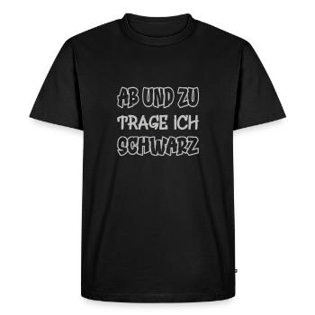 De temps en temps, je porte du noir en disant couleur noire - T-shirt Premium bio Homme - noir - Devant - Nico (187cm)