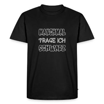Parfois, je porte du noir en disant couleur noire - T-shirt Premium bio Homme - noir - Devant - Nico (187cm)