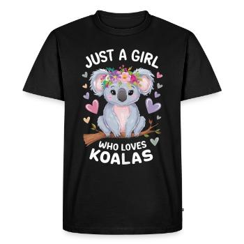 Koala Koala Koala Ours Koala Animal - T-shirt Premium bio Homme - noir - Devant - Nico (187cm)
