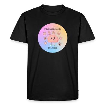 OPEN TABS - Men's Premium Organic T-Shirt - black - Front - Nico (187cm)