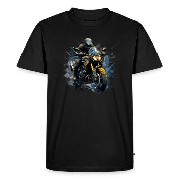 Chemise de moto élégante pour une conduite parfaite - T-shirt Premium bio Homme - noir - Devant - Nico (187cm)