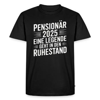 Retraité 2025 : une légende prend sa retraite - T-shirt Premium bio Homme - noir - Devant - Nico (187cm)