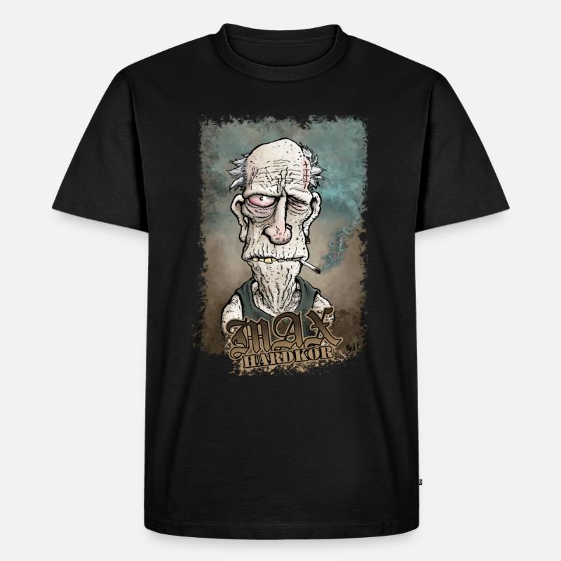 Alt Max Hardkor - Männer Premium Bio T-Shirt - Schwarz