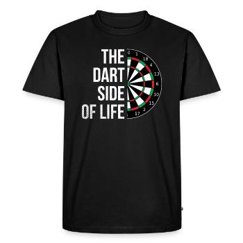 Dart The Dart side of Life Dartscheibe Dartboard - Men's Premium Organic T-Shirt - black - Front - Nico (187cm)