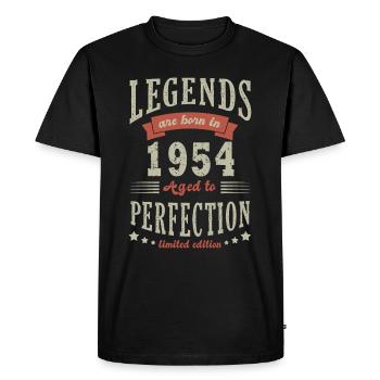 legend born in 1954 Birthday gift Born in 1954 - Men's Premium Organic T-Shirt - black - Front - Nico (187cm)