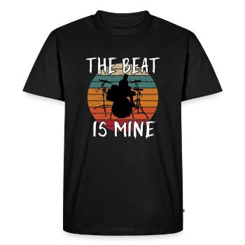 The Beat Is Mine Drum Set - Funny Drummer Gifts - Men's Premium Organic T-Shirt - black - Front - Nico (187cm)