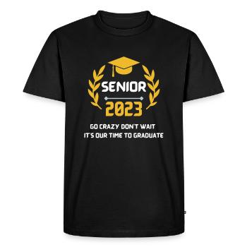 SENIOR 2023 graduation MATCHING CLASS of 2023 - Men's Premium Organic T-Shirt - black - Front - Nico (187cm)