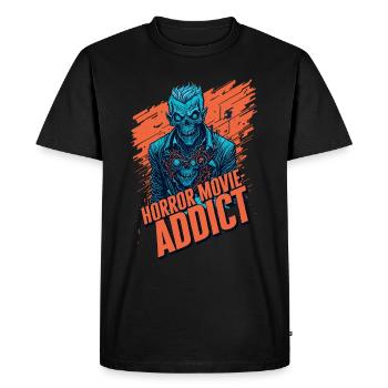 Zombie Illustration Horror Movie Fan Design - Men's Premium Organic T-Shirt - black - Front - Nico (187cm)
