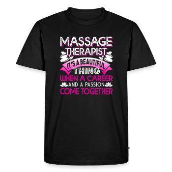 Massage Therapist Massage Therapist Jobs - Men's Premium Organic T-Shirt - black - Front - Nico (187cm)
