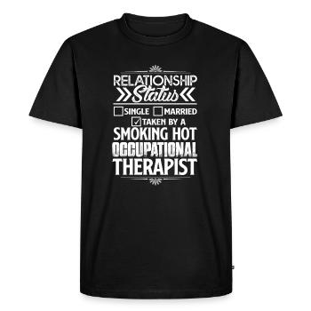 Occupational Therapist Relationship Status - Men's Premium Organic T-Shirt - black - Front - Nico (187cm)