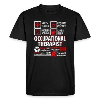 Occupational Therapist Occupational Therapist Work - Men's Premium Organic T-Shirt - black - Front - Nico (187cm)