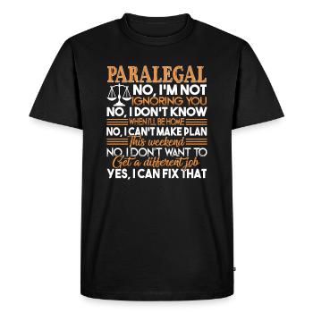 Paralegal Paralegal I Can Fix That - Men's Premium Organic T-Shirt - black - Front - Nico (187cm)