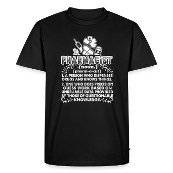 Pharmacist Pharmacist Definition - Men's Premium Organic T-Shirt - black - Front - Nico (187cm)
