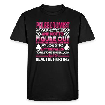 Phlebotomist Phlebotomist My Job - Men's Premium Organic T-Shirt - black - Front - Nico (187cm)