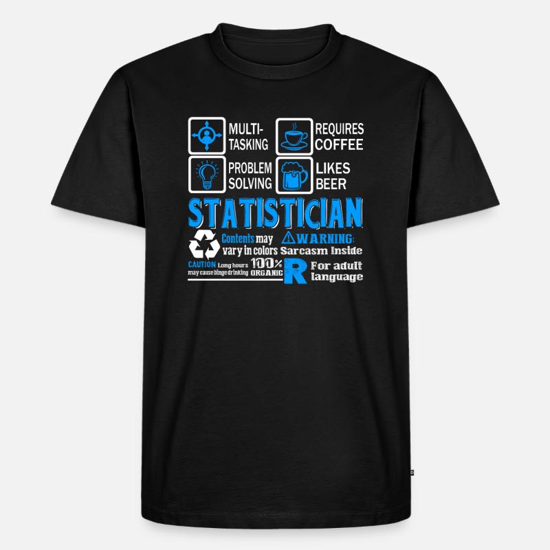 Statistician Statistician Problem Solving - Men's Premium Organic T-Shirt - black