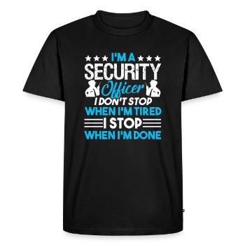 Security Officer Security Officer Don't Stop - Men's Premium Organic T-Shirt - black - Front - Nico (187cm)