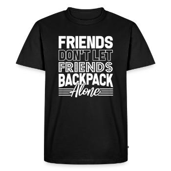 Backpacking Backpacking Friends - Men's Premium Organic T-Shirt - black - Front - Nico (187cm)