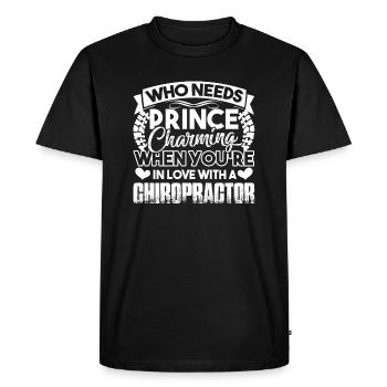 Chiropractor In Love With A Chiropractor - Men's Premium Organic T-Shirt - black - Front - Nico (187cm)