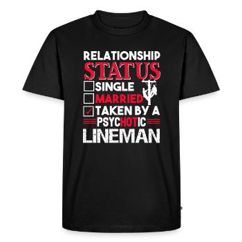 Lineman Lineman Relationship Status - Men's Premium Organic T-Shirt - black - Front - Nico (187cm)