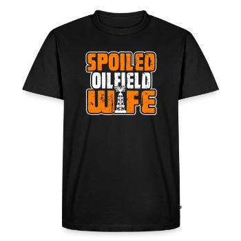 Oilfield Worker Spoiled Oilfield Wife - Men's Premium Organic T-Shirt - black - Front - Nico (187cm)