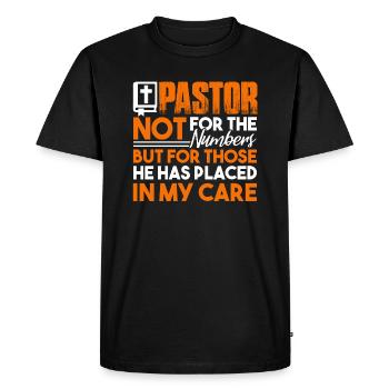Pastor Pastor Not For The Numbers - Men's Premium Organic T-Shirt - black - Front - Nico (187cm)