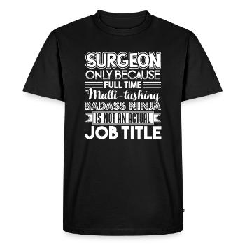 Surgeon Surgeon Job Title - Men's Premium Organic T-Shirt - black - Front - Nico (187cm)