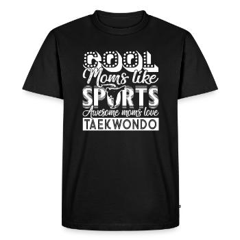 Taekwondo Awesome Moms Love Taekwondo - Men's Premium Organic T-Shirt - black - Front - Nico (187cm)