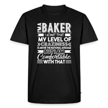 Baker I'm A Baker - Men's Premium Organic T-Shirt - black - Front - Nico (187cm)
