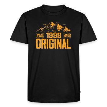 Vintage 1998 Birthday Gift - Retro 1998 - Men's Premium Organic T-Shirt - black - Front - Nico (187cm)
