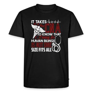 CNA It Takes A True CNA To Know That - Men's Premium Organic T-Shirt - black - Front - Nico (187cm)