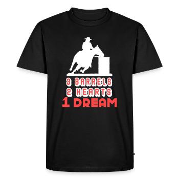 Barrel Racing Barrel Racing Lover - Men's Premium Organic T-Shirt - black - Front - Nico (187cm)