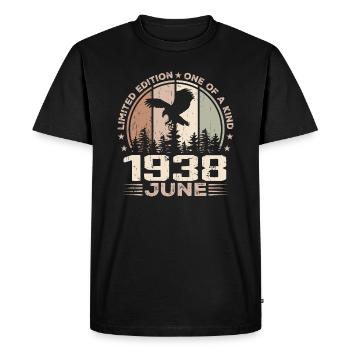 Incomparable depuis juin 1938, 86e Anniversaire - T-shirt Premium bio Homme - noir - Devant - Nico (187cm)