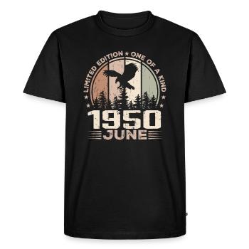 Incomparable depuis juin 1950, 74e Anniversaire - T-shirt Premium bio Homme - noir - Devant - Nico (187cm)