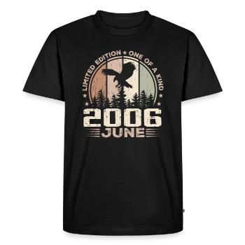 Incomparable depuis juin 2006, 18e Anniversaire - T-shirt Premium bio Homme - noir - Devant - Nico (187cm)