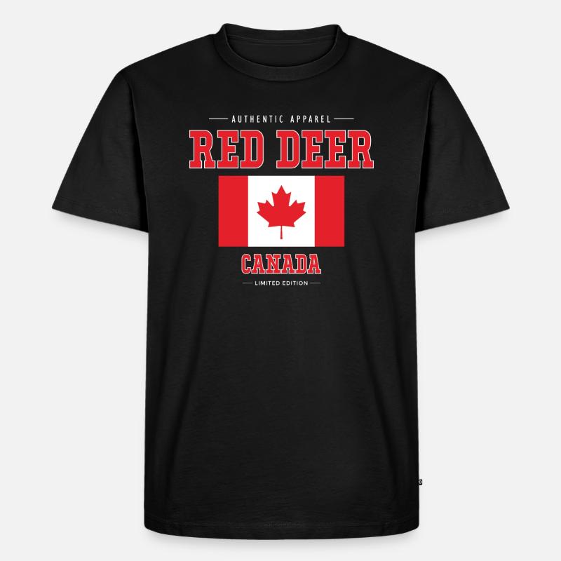 Red Deer - Männer Premium Bio T-Shirt - Schwarz