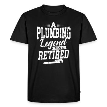 Plumber A Plumbing Legend - Men's Premium Organic T-Shirt - black - Front - Nico (187cm)